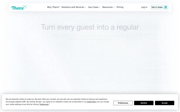 Screenshot of thanx.com