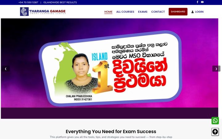 Screenshot of tharangagamage.lk
