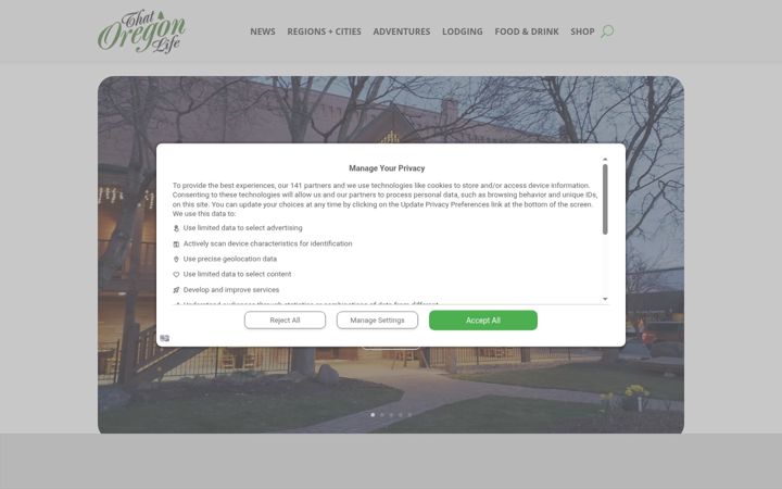 Screenshot of thatoregonlife.com