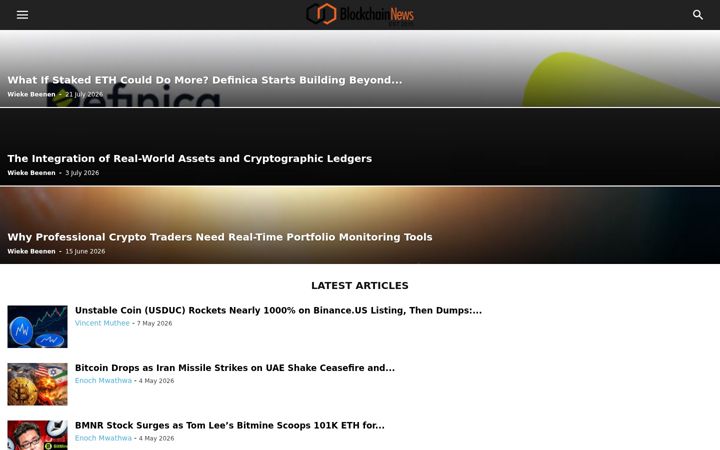 Screenshot of the-blockchain.com