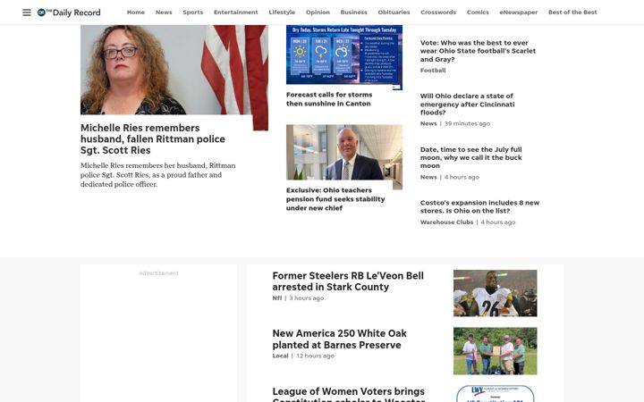 Screenshot of the-daily-record.com