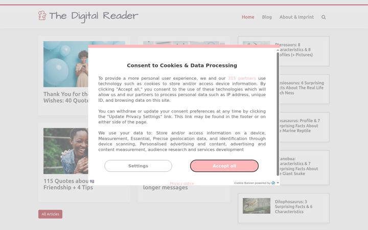 Screenshot of the-digital-reader.com
