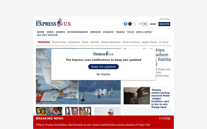 Screenshot του the-express.com