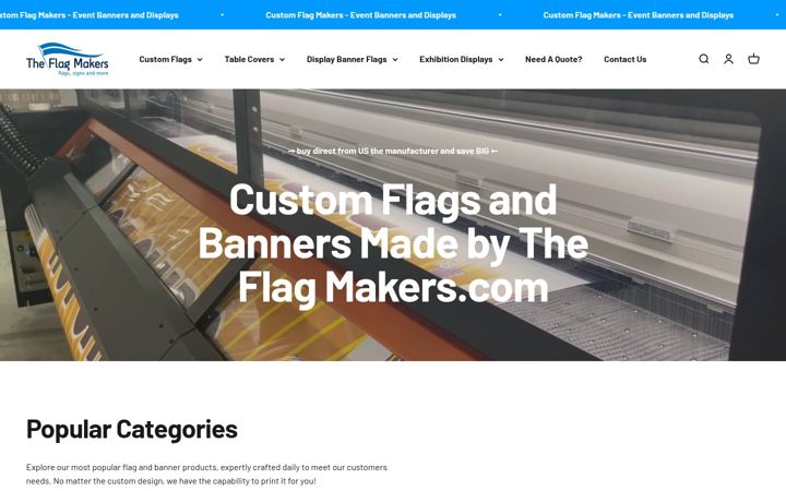 Екранна снимка на the-flag-makers.com