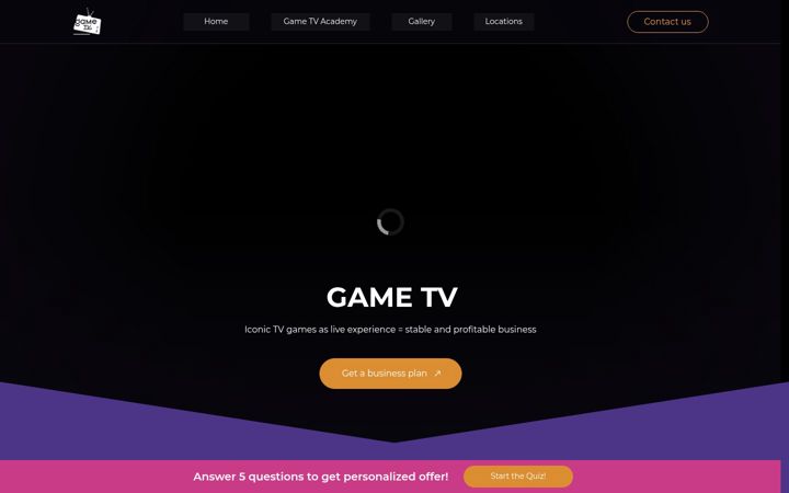 Skærmbillede af the-game-tv.com