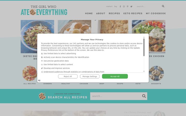 Screenshot of the-girl-who-ate-everything.com
