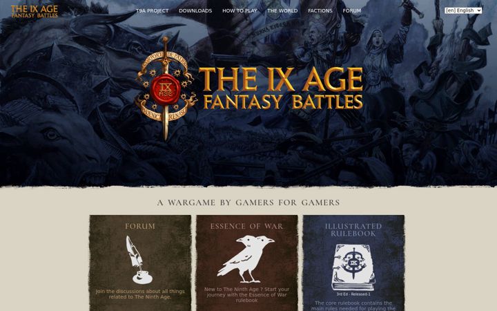 Screenshot of the-ninth-age.com