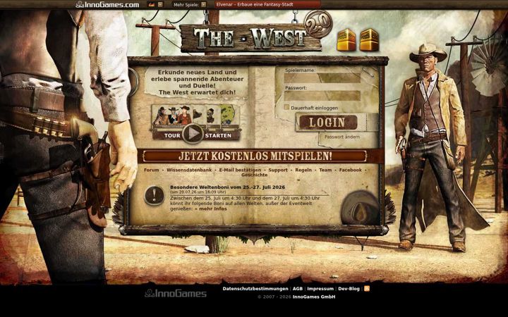 Screenshot of the-west.de