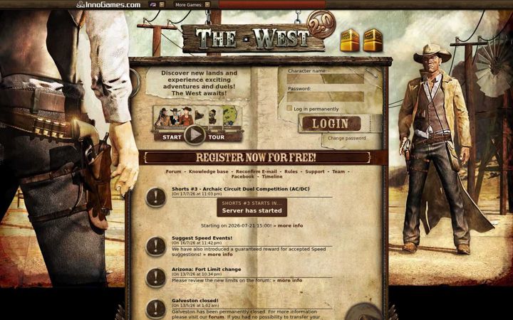 Screenshot of the-west.net