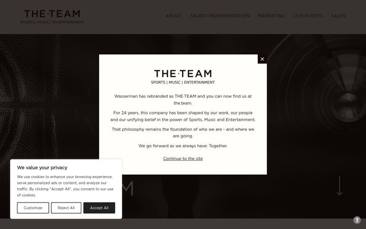 Screenshot of the.team