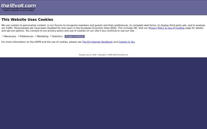 Screenshot of the12volt.com