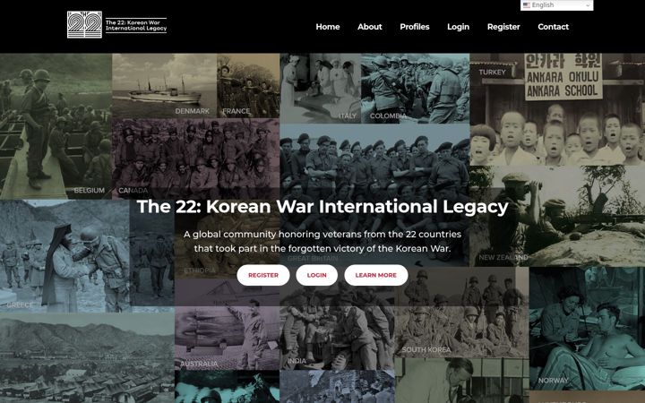 Screenshot of the22koreanwar.org