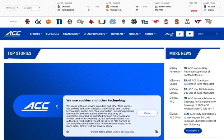Screenshot of theacc.com