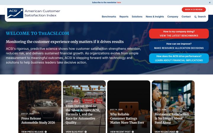 Screenshot of theacsi.com
