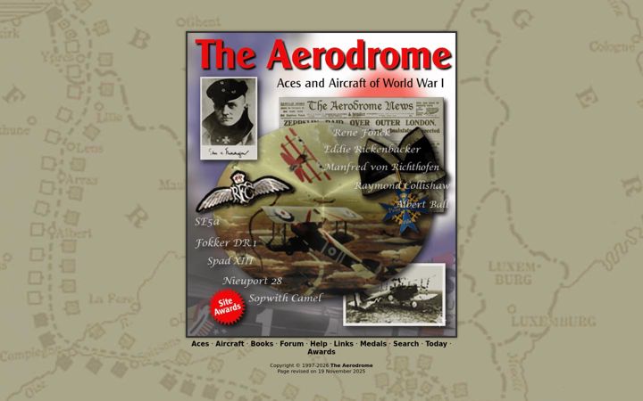 Screenshot of theaerodrome.com