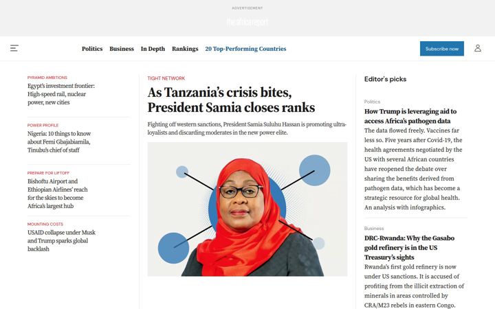 Skjámynd af theafricareport.com