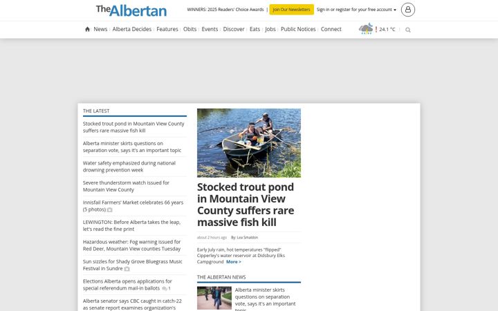 Screenshot of thealbertan.com