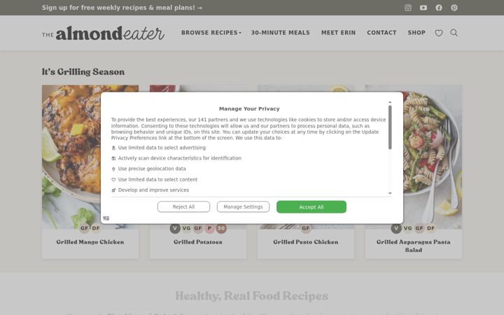 Screenshot of thealmondeater.com