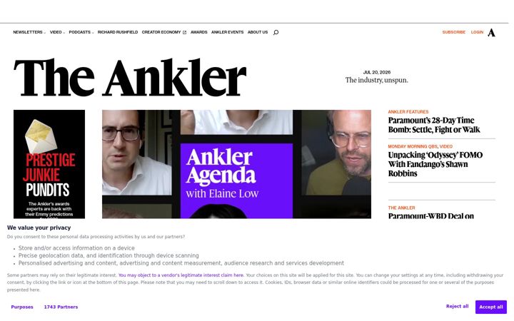 Screenshot of theankler.com