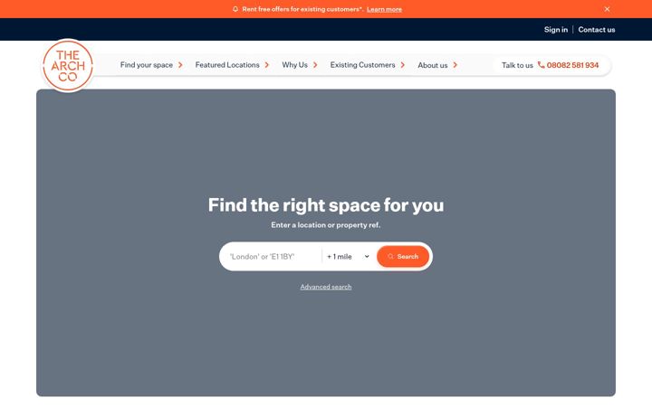 Screenshot of thearchco.com