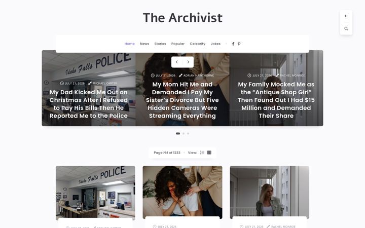 Snimka zaslona za thearchivist24.com