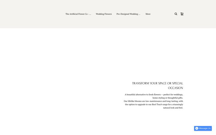 Screenshot of theartificialflowerco.com.au