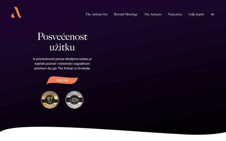 Captura de pantalla de theartisangin.com