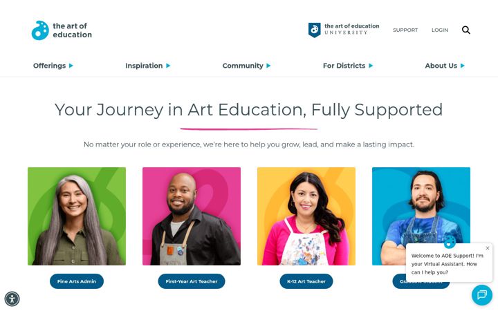 Skjermbilde av theartofeducation.edu