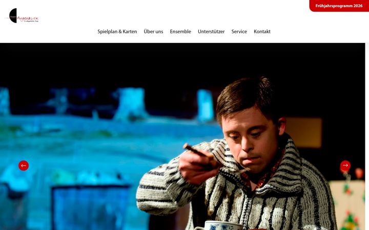 Captură de ecran a theater-augenblick.de