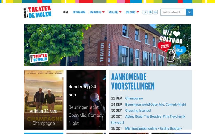 Screenshot of theaterdemolen.nl