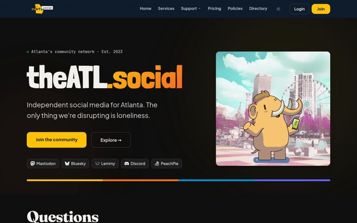 Screenshot of theatl.social