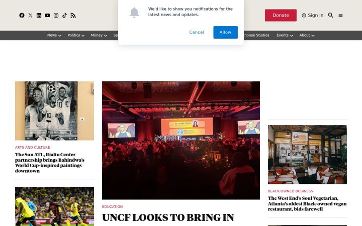Screenshot van theatlantavoice.com
