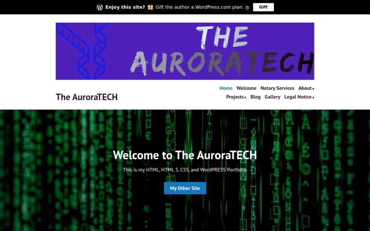 Screenshot of theauroratech.org