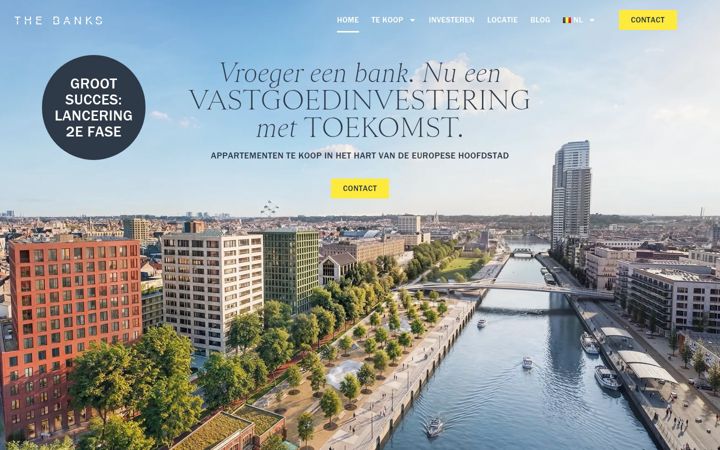 Screenshot van thebanks-brussels.be