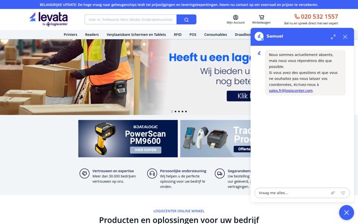 Screenshot of thebarcodecenter.nl