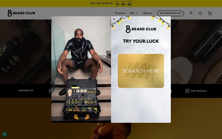 Kuvakaappaus sivustosta thebeardclub.com