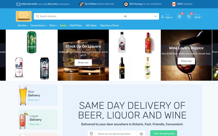 Screenshot of thebeerguy.ca