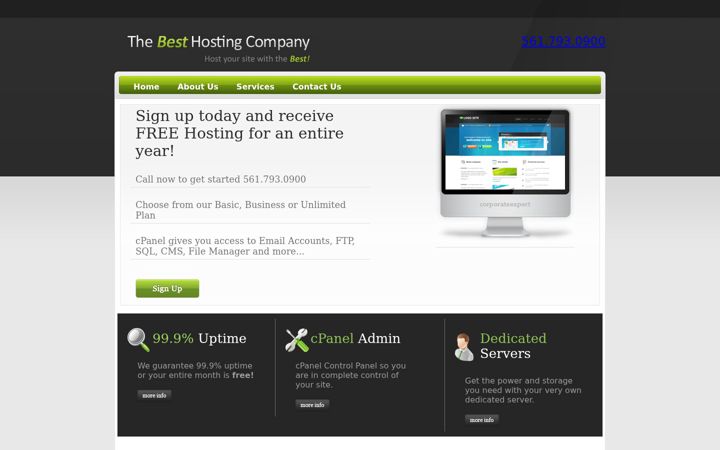Screenshot of thebesthostingcompany.com