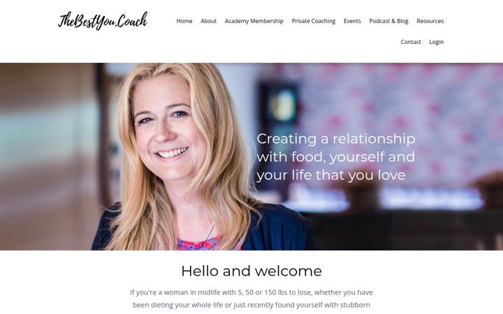 Screenshot of thebestyou.coach