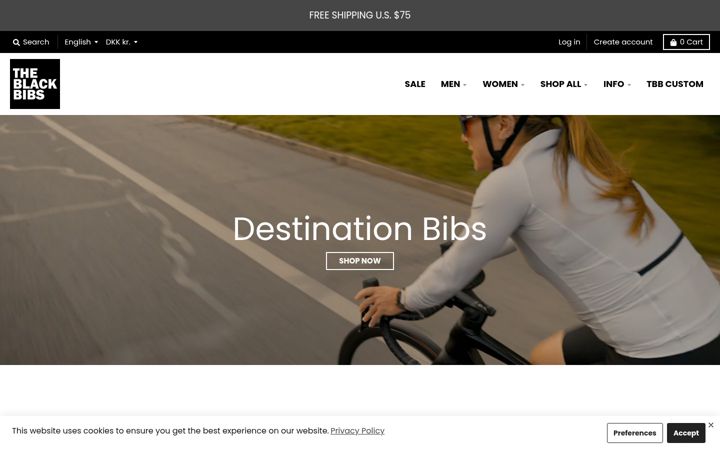 Screenshot of theblackbibs.com