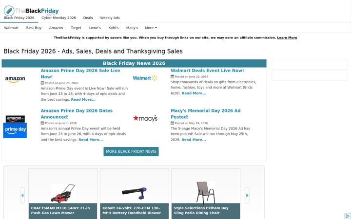 Screenshot von theblackfriday.com
