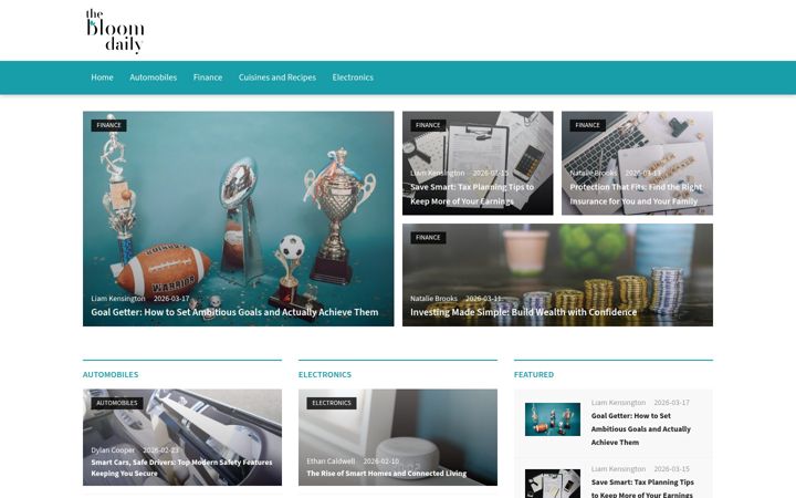 Screenshot of thebloomdaily.com