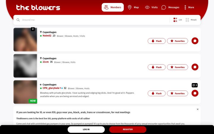 Screenshot του theblowers.com