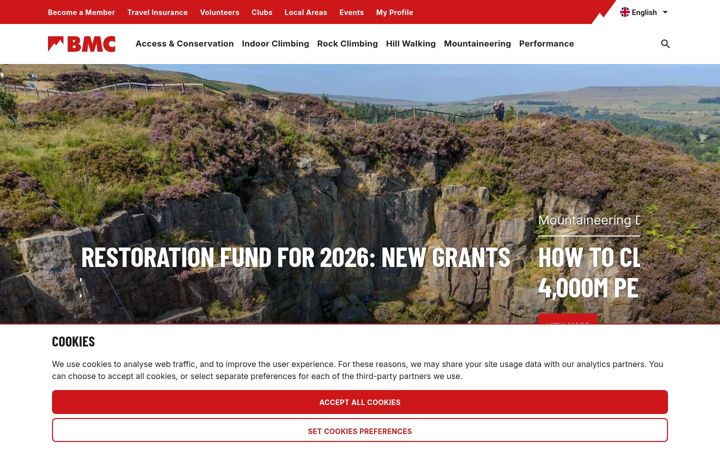 Screenshot of thebmc.co.uk