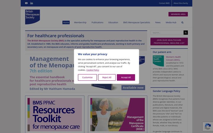 Screenshot of thebms.org.uk
