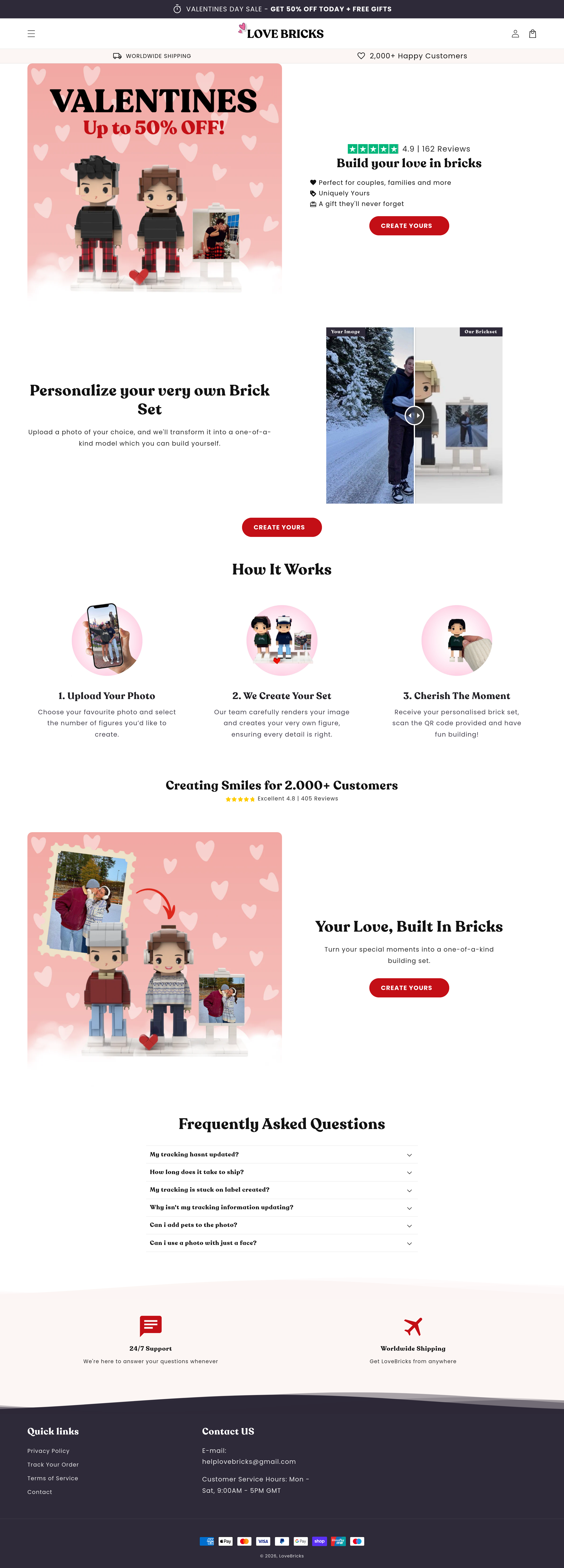 Screenshot of thebondbricks.com