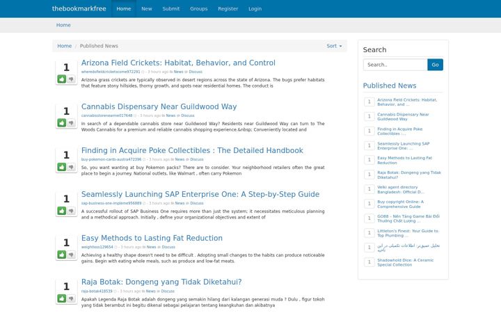 Screenshot of thebookmarkfree.com