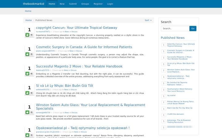 Screenshot of thebookmarkid.com