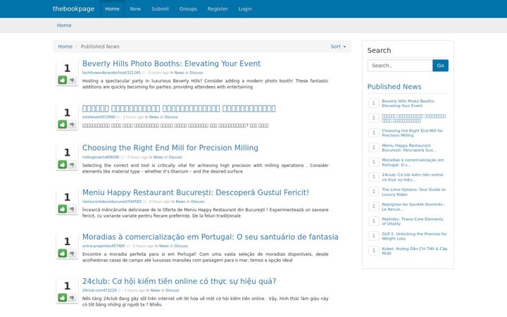 Screenshot of thebookpage.com