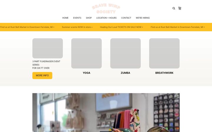 Screenshot of thebravewimp.com